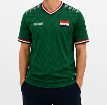 FIQAR Iraq Heritage 2026 Football Jersey – Green Edition