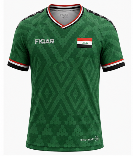 FIQAR Iraq Heritage 2026 Football Jersey – Green Edition