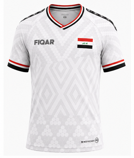 FIQAR Iraq Heritage 2026 Football Jersey – White Edition