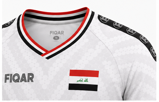FIQAR Iraq Heritage 2026 Football Jersey – White Edition